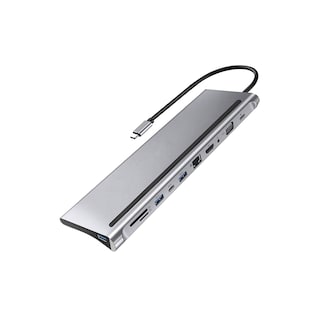 Foto 1 | Foto 1 | Adaptador Usb Tipo C 11 En 1 Estación De Acoplamiento De Aluminio De 5 Cm De Altura - Venta Internacional.