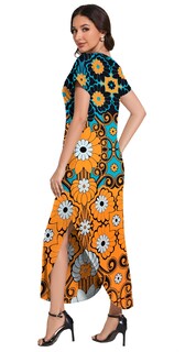Foto 5 | Foto 5 | Vestido Largo Jeqeocafy Casual De Verano De Manga Corta Para Mujer - Venta Internacional.