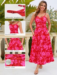 Foto 4 | Foto 4 | Vestido Largo Annebouti Verano Primavera 2025 Para Mujer Rojo - Venta Internacional.