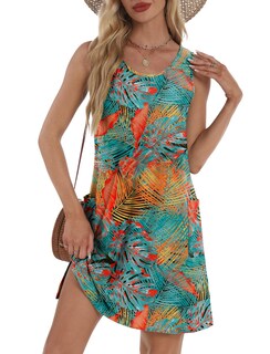 Foto 1 | Foto 1 | Vestido De Verano Bkrive 2025 Minivestido Hawaiano Para Mujer - Venta Internacional.