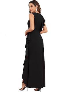 Foto 2 | Foto 2 | Vestido Formal Largo Fqa Para Mujer Vestido De Noche De Cóctel Negro - Venta Internacional.