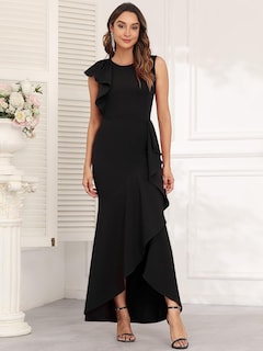 Foto 4 | Foto 4 | Vestido Formal Largo Fqa Para Mujer Vestido De Noche De Cóctel Negro - Venta Internacional.