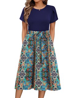 Foto 1 | Foto 1 | Vestido Zeagoo Easter A-line Summer Midi Con Mangas Cortas - Venta Internacional.