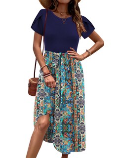 Foto 2 | Foto 2 | Vestido Zeagoo Easter A-line Summer Midi Con Mangas Cortas - Venta Internacional.