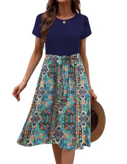 Foto 3 | Foto 3 | Vestido Zeagoo Easter A-line Summer Midi Con Mangas Cortas - Venta Internacional.
