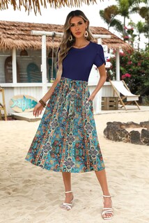 Foto 4 | Foto 4 | Vestido Zeagoo Easter A-line Summer Midi Con Mangas Cortas - Venta Internacional.