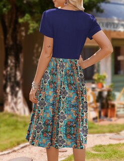 Foto 6 | Foto 6 | Vestido Zeagoo Easter A-line Summer Midi Con Mangas Cortas - Venta Internacional.