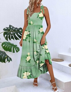 Foto 4 | Foto 4 | Vestido De Verano Zeagoo 2025 Largo Casual Escalonado Con Bolsillos - Venta Internacional.