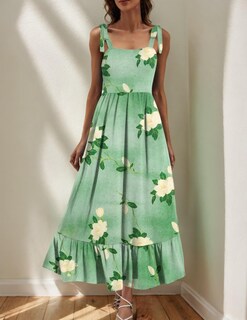 Foto 5 | Foto 5 | Vestido De Verano Zeagoo 2025 Largo Casual Escalonado Con Bolsillos - Venta Internacional.