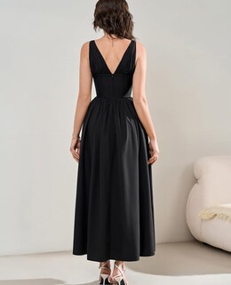 Foto 3 | Foto 3 | Vestido Glnege  Corsé De Verano  A Media Pierna  Cuello En V  Con Bolsillos - Venta Internacional.