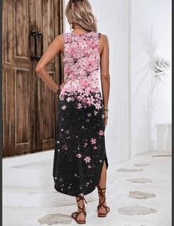 Foto 2 | Foto 2 | Vestido Largo Zeagoo Casual Con Estampado Floral Para Vacaciones En La Playa 2025 Para Mujer - Venta Internacional.
