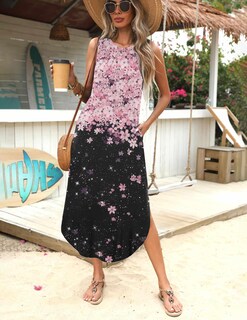 Foto 5 | Foto 5 | Vestido Largo Zeagoo Casual Con Estampado Floral Para Vacaciones En La Playa 2025 Para Mujer - Venta Internacional.