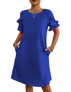 Foto 2 | Foto 2 | Vestido Hotouch Aline Camiseta Casual De Verano Para Mujer Azul - Venta Internacional.