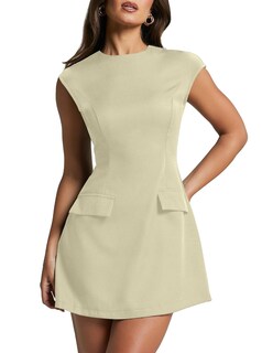 Foto 1 | Foto 1 | Vestido Para Fiesta Navideña De 2025 Para Mujer Sin Mangas Color Caqui - Venta Internacional.