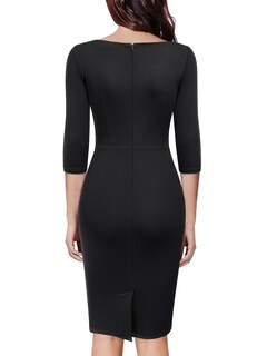 Foto 2 | Foto 2 | Lápiz De Trabajo Delgado Dress Miusol Estilo Retro Con Volantes Mangas 2/3 - Venta Internacional.