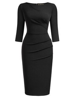 Foto 3 | Foto 3 | Lápiz De Trabajo Delgado Dress Miusol Estilo Retro Con Volantes Mangas 2/3 - Venta Internacional.