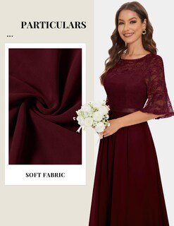 Foto 3 | Foto 3 | Vestido Formal Wedtrend Wt0314 Para Mujer Color Burdeos Talla S - Venta Internacional.