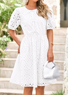 Foto 5 | Foto 5 | Vestido Kirundo Summer 2025 Manga Corta Abullonada Con Ojales Blanco - Venta Internacional.