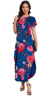 Foto 3 | Foto 3 | Vestido Largo Jeqeocafy Para Mujer  Verano 2025  Cuello Redondo Con Bolsillos - Venta Internacional.