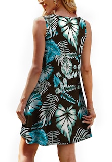 Foto 5 | Foto 5 | Vestido De Verano Ofeefan Loose Beach Vacation Tropical Leaf L - Venta Internacional.
