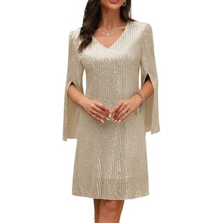 Foto 1 | Foto 1 | Vestido Cooan Con Lentejuelas De Encaje Formal Y Coctel Para Invitadas A La Boda - Venta Internacional.