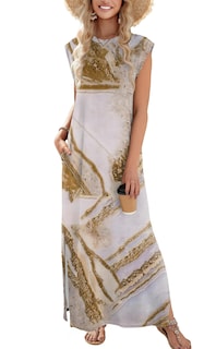 Foto 1 | Foto 1 | Vestido Zeagoo Para Mujer Casual Floral Largo Verano Playa Talla M - Venta Internacional.