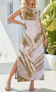 Foto 4 | Foto 4 | Vestido Zeagoo Para Mujer Casual Floral Largo Verano Playa Talla M - Venta Internacional.