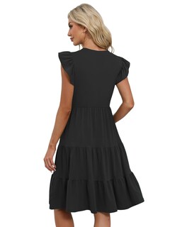 Foto 3 | Foto 3 | Vestido De Verano Mixshe 2025 Casual De Primavera Midi Negro Para Mujer - Venta Internacional.