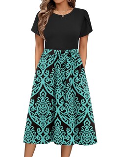 Foto 1 | Foto 1 | Vestido Midi Zeagoo Casual De Verano En Forma De A Con Bolsillos Para Mujer - Venta Internacional.