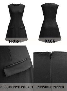 Foto 2 | Foto 2 | Vestido Largo Con Mangas Casquillo Y Cuello De Barco En Forma De A Con Bolsillos - Venta Internacional.