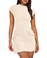 Vestido Ofeefan Prom Night Out De Manga Corta Color Albaricoque M Para Mujer - Venta Internacional.