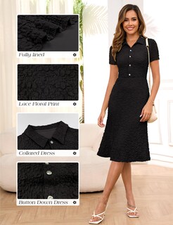 Foto 2 | Foto 2 | Vestido Annebouti Para Mujer Primavera-verano 2025 Encaje Negro Xl - Venta Internacional.