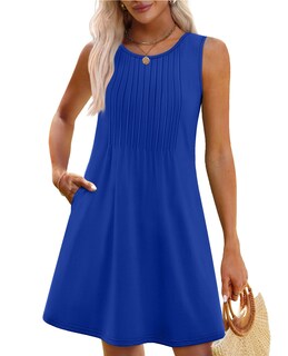 Foto 2 | Foto 2 | Vestido De Sol Ofeefan 2025 Sin Mangas Para Playa Con Bolsillos Para Mujer - Venta Internacional.