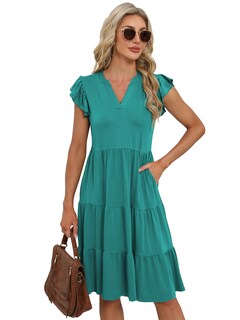 Foto 2 | Foto 2 | Vestido De Verano Mixshe 2025 Casual Primavera Midi Verde Lago Xxl - Venta Internacional.
