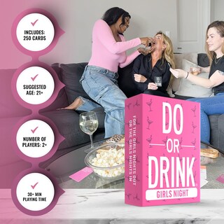 Foto 3 | Foto 3 | Party Game Do Or Drink Girls Night Con 250 Tarjetas Para Adultos - Venta Internacional.