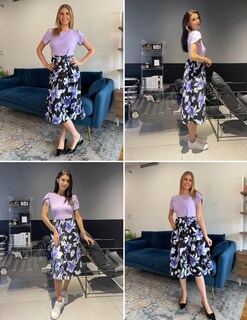 Foto 5 | Foto 5 | Vestido Midi Zeagoo Purple Floral Summer Con Bolsillos Para Mujer - Venta Internacional.