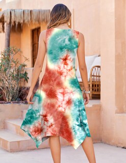 Foto 6 | Foto 6 | Vestido Zeagoo Cruise 2025 Para Mujer Sin Mangas Camiseta Midi - Venta Internacional.