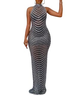Foto 1 | Foto 1 | Vestido Nagfar Para Mujer Largo Talla Xl Sin Mangas Con Strass - Venta Internacional.