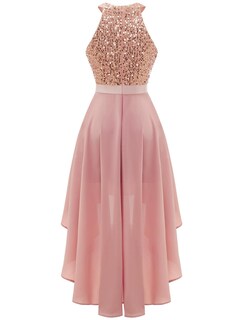 Foto 6 | Foto 6 | Vestido Dressystar Con Lentejuelas Halter Cóctel Fiesta De Graduación Dama De Honor - Venta Internacional.