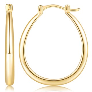 Foto 1 | Foto 1 | Pendientes Tipo Argolla De Oro Usesmtle De 14 Quilates Para Mujer 20 Mm De Diámetro - Venta Internacional.