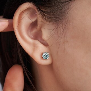Foto 3 | Foto 3 | Pendientes De Tuerca Yodewa Moissanite De Plata 925 Def Color Azul De 2 Quilates - Venta Internacional.
