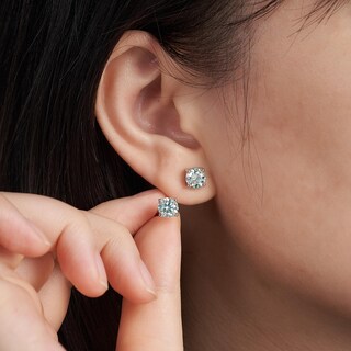 Foto 6 | Foto 6 | Pendientes De Tuerca Yodewa Moissanite De Plata 925 Def Color Azul De 2 Quilates - Venta Internacional.