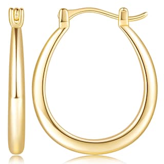 Foto 1 | Foto 1 | Pendientes Tipo Argolla De Oro Usesmtle De 14 Quilates Para Mujer 20 Mm De Diámetro - Venta Internacional.