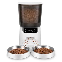 Comedero Automático Katalic Para 2 Gatos De 5 Litros Con 2 Cuencos Y Temporizador - Venta Internacional.