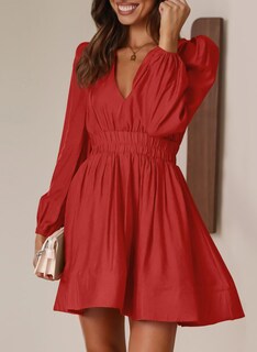 Foto 4 | Foto 4 | Vestido Bwq Para Mujer Mini Elástico Cintura Alta Color Rojo Coral - Venta Internacional.