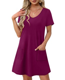 Foto 2 | Foto 2 | Vestido Ofeefan Primavera Con Cuello En V Y Manga Corta Con Bolsillos - Venta Internacional.