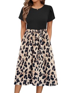 Foto 1 | Foto 1 | Vestido Midi Zeagoo Summer Para Mujer Con Estampado Floral Negro Xl - Venta Internacional.