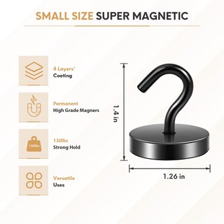 Foto 5 | Foto 5 | Ganchos Magnéticos Neosmuk Heavy Duty Cruise Essentials 54 Kg O Más 20 - Venta Internacional.