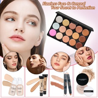 Foto 5 | Foto 5 | Set De Maquillaje Kavcent Para Mujer Con Paleta De Sombras De Ojos Y Pinceles - Venta Internacional.