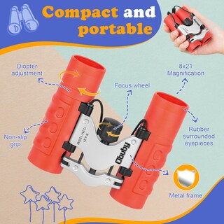 Foto 5 | Foto 5 | Binoculares Obuby Real 8x21 De Alta Resolución Para Niños De 3 A 12 Años - Venta Internacional.